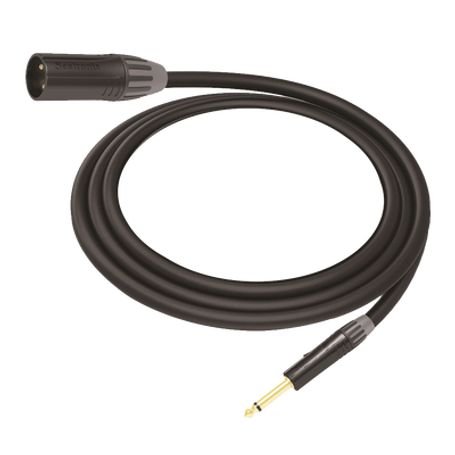 cable de audio  xlr 3 polos macho a plug 14 in mono  conector seetronic serie m scmf3  mp2x  longitud 3m